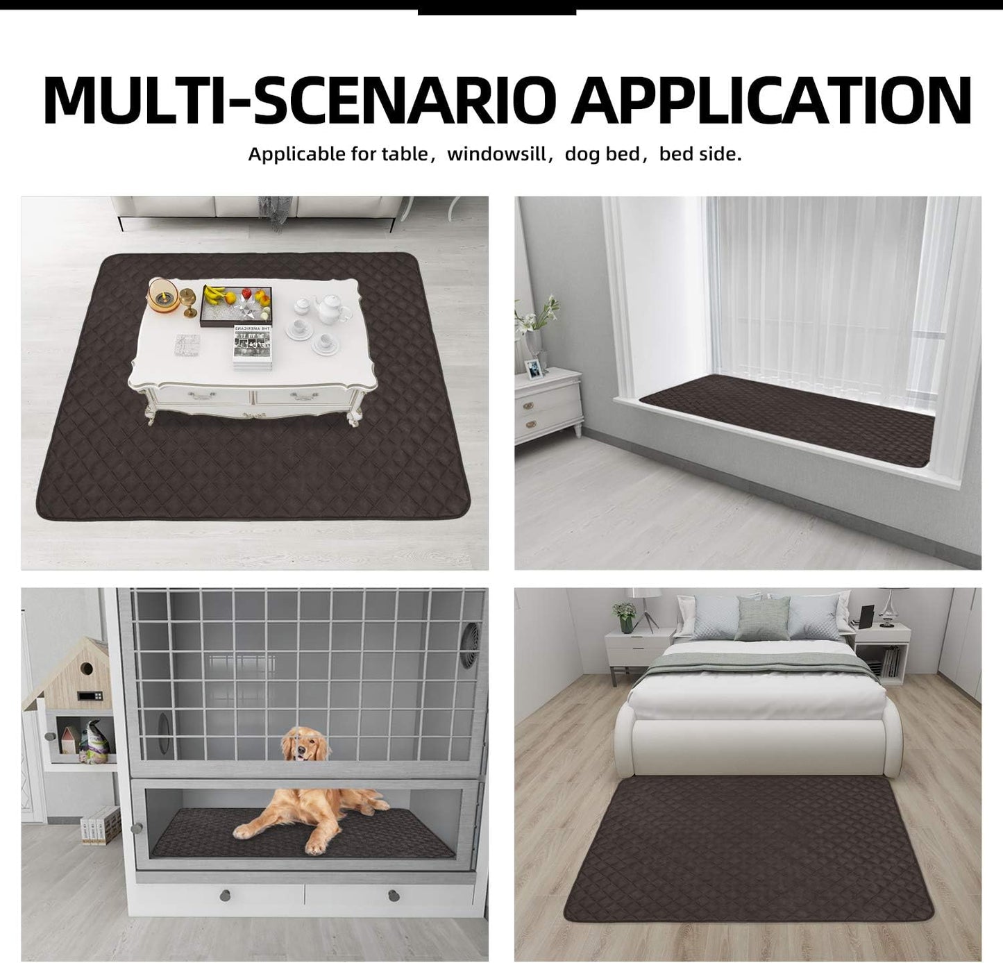 Easy-Going Sectional Couch Covers for Dogs L Shape Sofa Cover Reversible Sofa Slipcover Chaise Lounge Cover Furniture Protector Cover for Pets Dog Cat (42 x 68 inches, Chocolate/Chocolate)