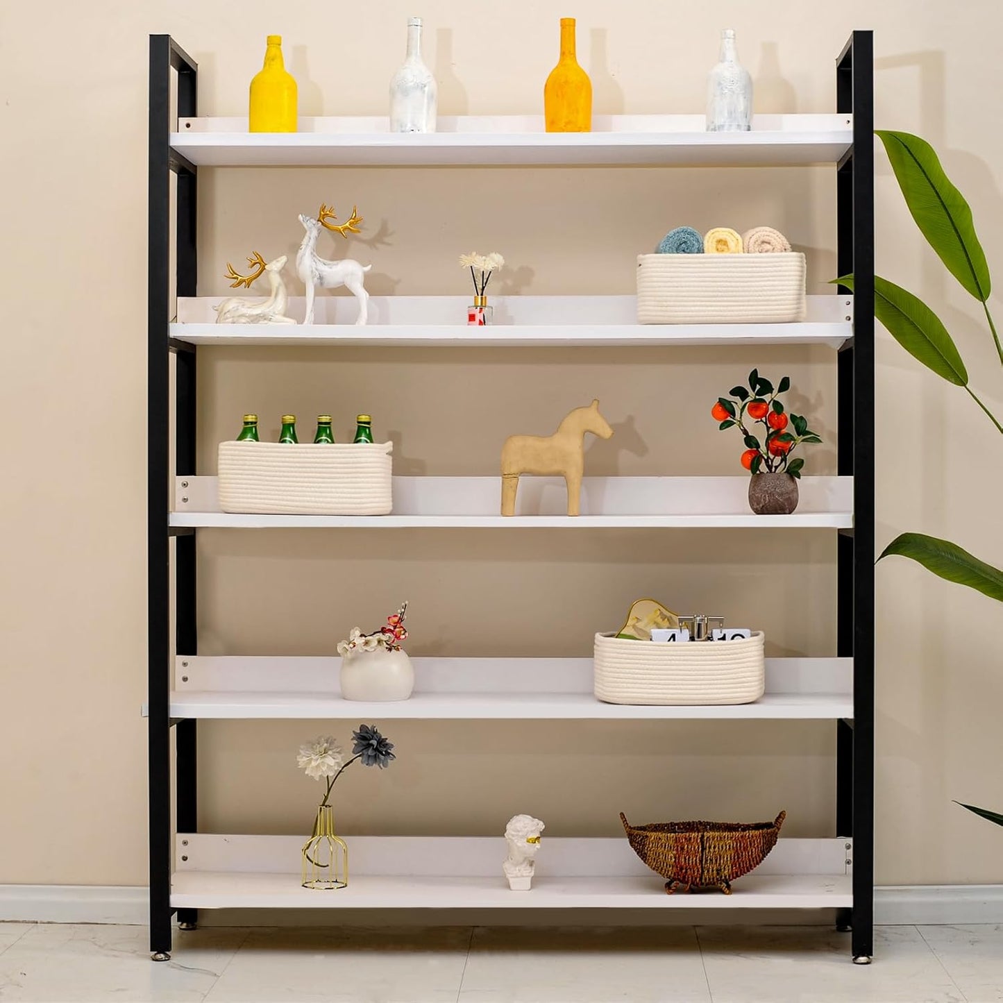 Small Storage Baskets for Organizing, Organizing Baskets for Shelves, Small Cute Basket for Gifts Empty, Organizer Basket for Decor, 13"×8.5"×5.1" (3 Packs) Off White