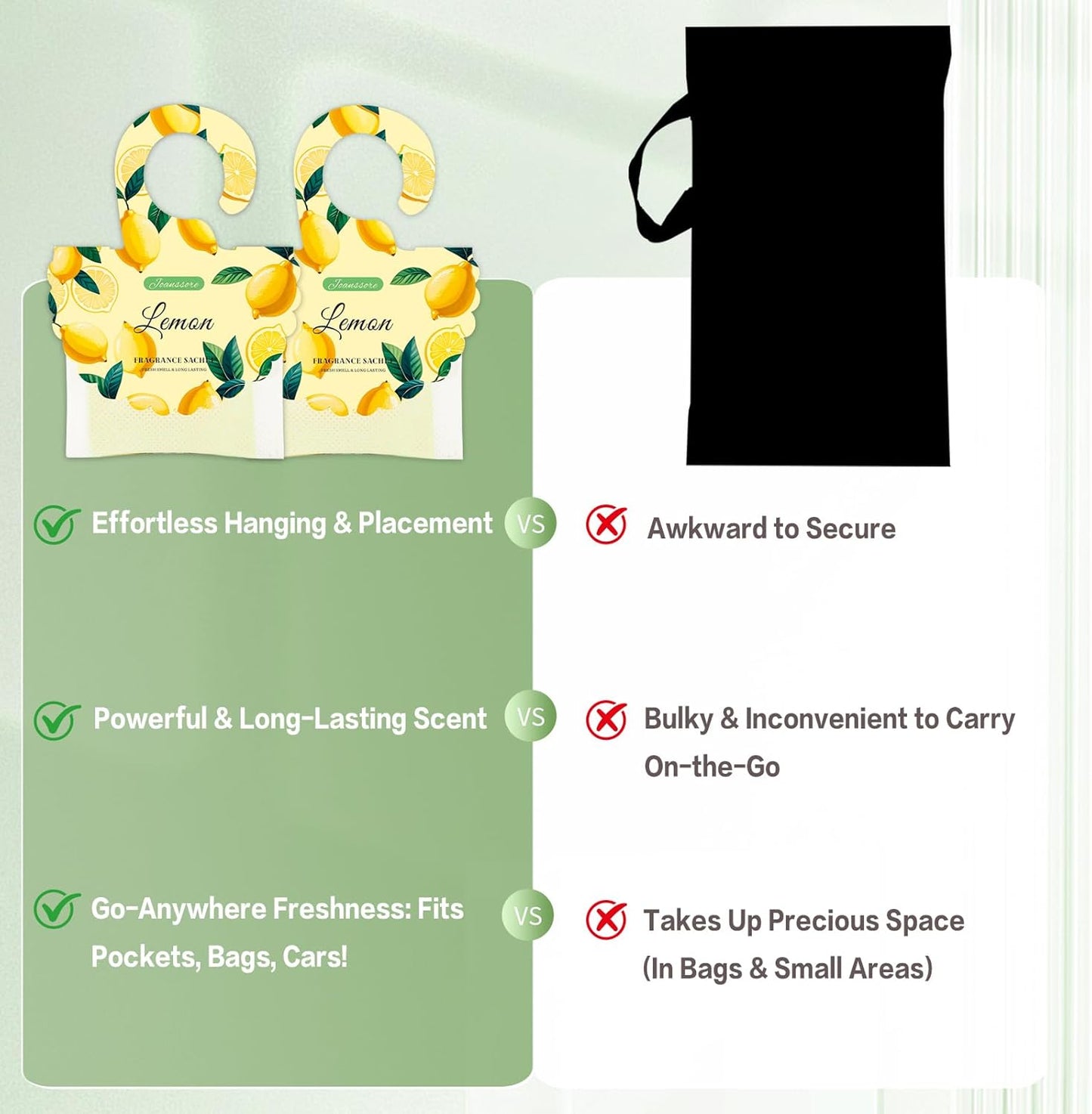 15 Packs Lemon Scented Sachets Bag for Drawers and Closets, Air Freshener for Home Fragrance Sachet, Long-Lasting Hanging Closet Deodorizer Smell Goods for House