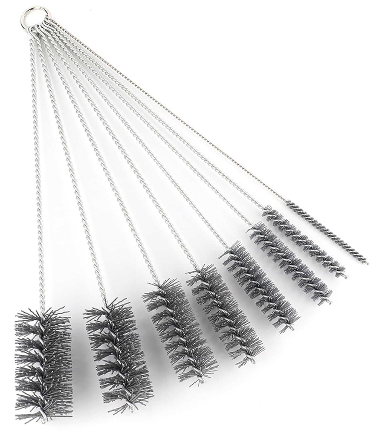 16 Inch Extra Long Pipe Cleaning Brush Set Abrasive Filament, 8 Piece Variety Pack for Removal of Rust, Corrosion, Paint, Etc.