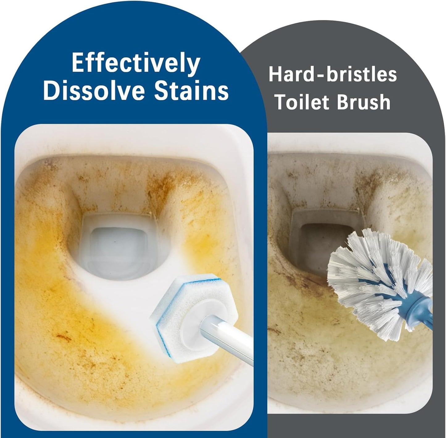 50 Pcs Disposable Toilet Brush Refills, Toilet Bowl Cleaning Wand Refills, Toilet Brush Replacement Head for Bathroom and Toilet Cleaning