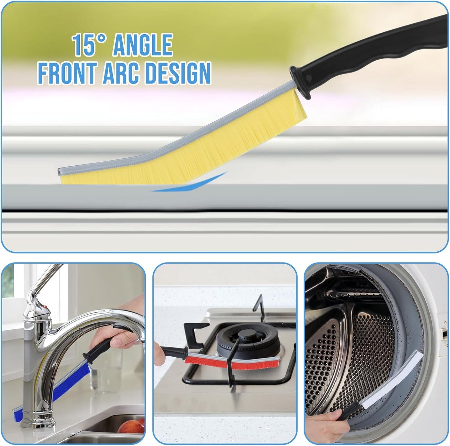 6Pcs Crevice Cleaning Brush,Cleaning Supplies Cleaning Brush Tools Crevice Cleaning Brushes for Household Use Bathroom Tiles Kitchen Practical and Durable