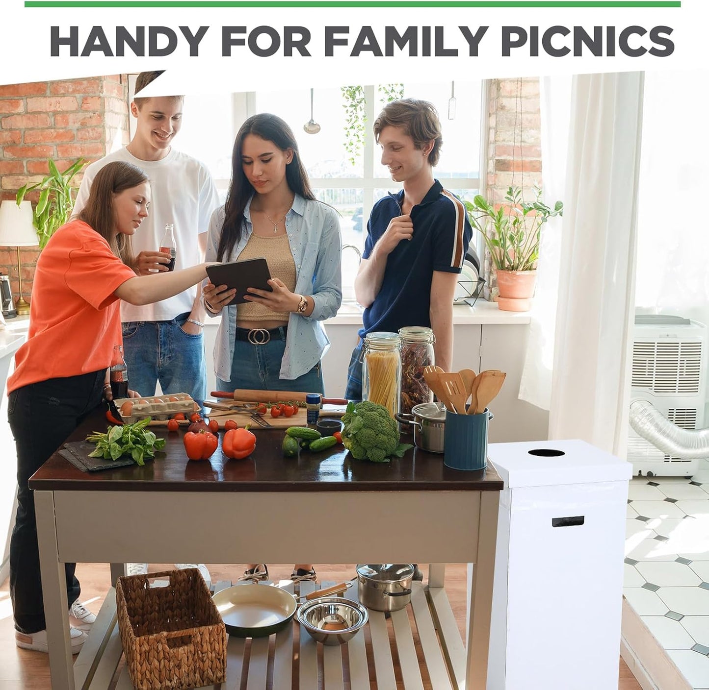 3 Pcs Cardboard Trash Cans with Lid Disposable and Reusable Corrugated Cardboard Trash Cans Recycling Bins Bulk with 6 Garbage Bags White Rubbish Boxes for Parties Events(30 Gallon)