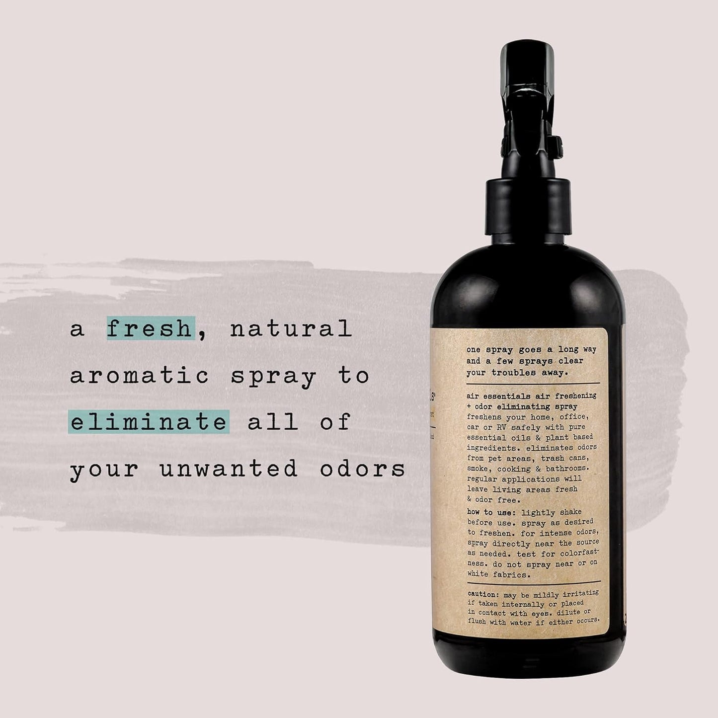 Air Essentials Air Freshener & Odor Eliminator Spray - 12 oz, Pack of 2 - Made with Pure Essential Oils - Lemon Burst Scent