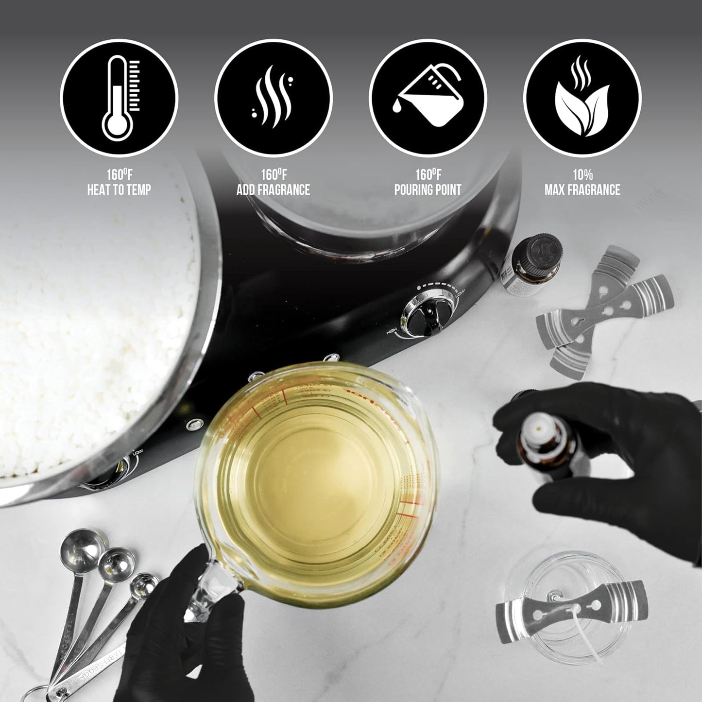 American Soy Organics Freedom Coconut Soy Wax Beads for Candle Making - Natural Candle Making Supplies - Paraffin-Free,Beeswax-Free Coconut Candle Wax for Container Candles,Tealights, Wax Melts 5 lbs