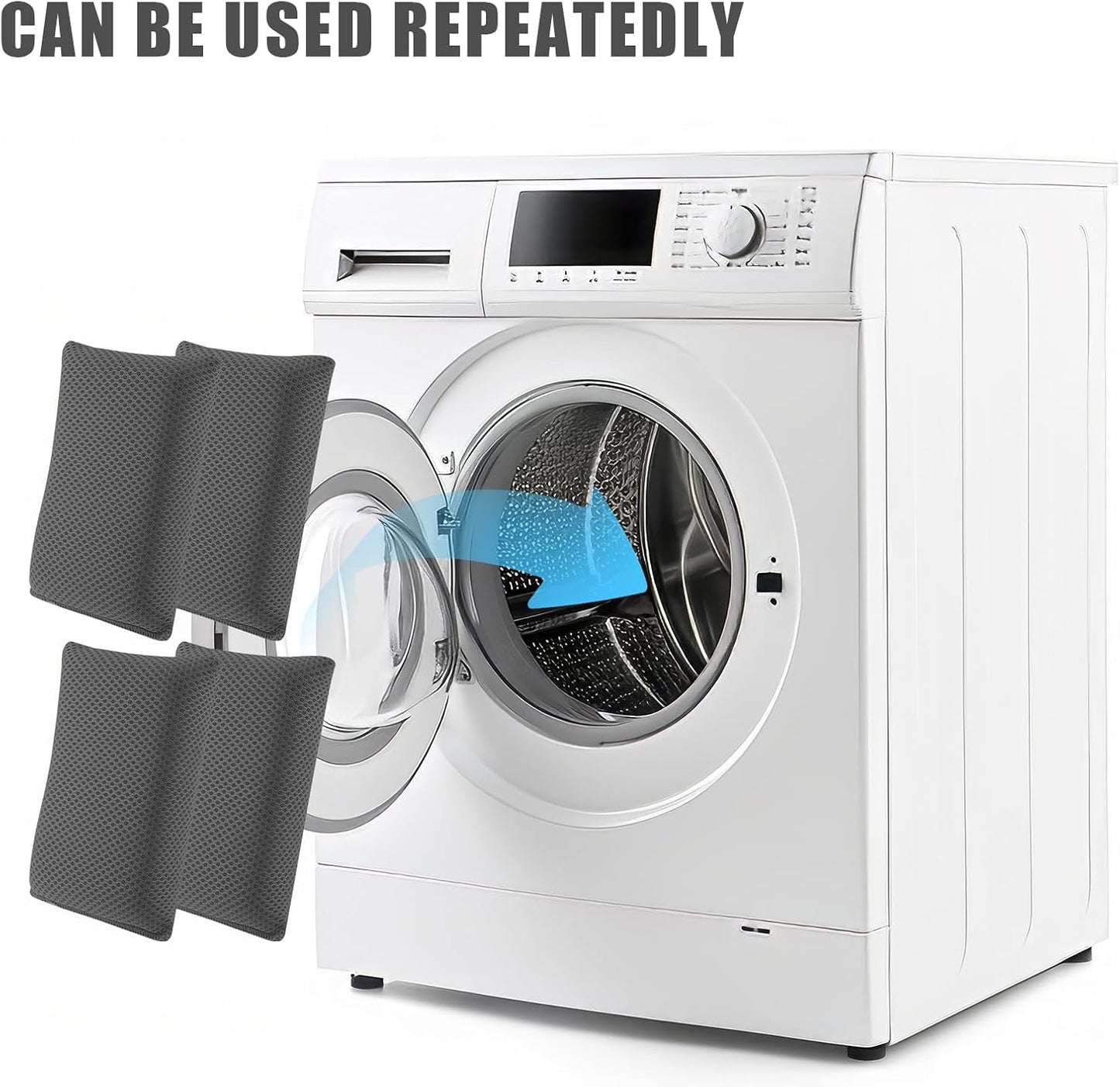 4 PCS Bug Scrubber Sponge Car, Bug Remover Wash Sponge，Car Cleaning Sponge for Bugs, Tar, Grime - Paint-Safe, Reusable Wash Sponges Kit(Gray)