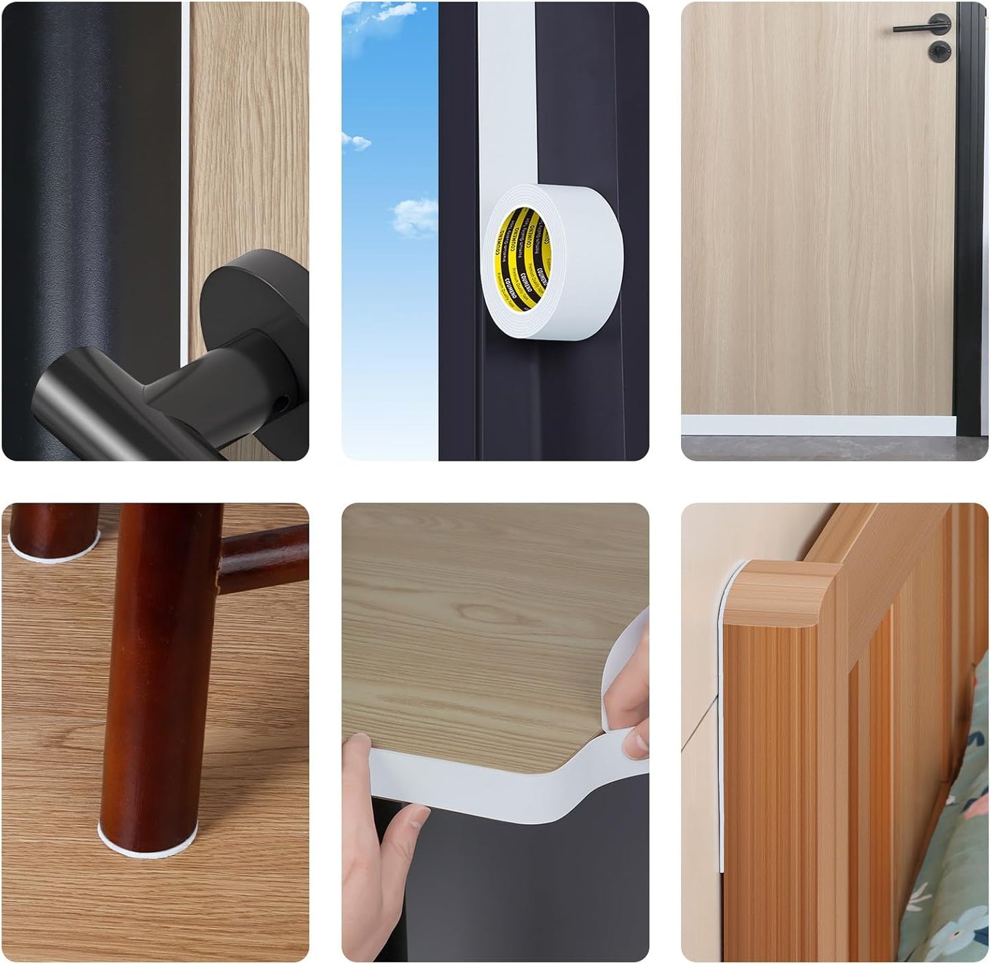 EVA Single-Sided Adhesive White Foam Tape, Single-Sided Sealing Strip Foam Pad Sponge Tape Window Weatherproof, Self-Adhesive Insulation Sealing Tape (White) 1.2inX9.84FT