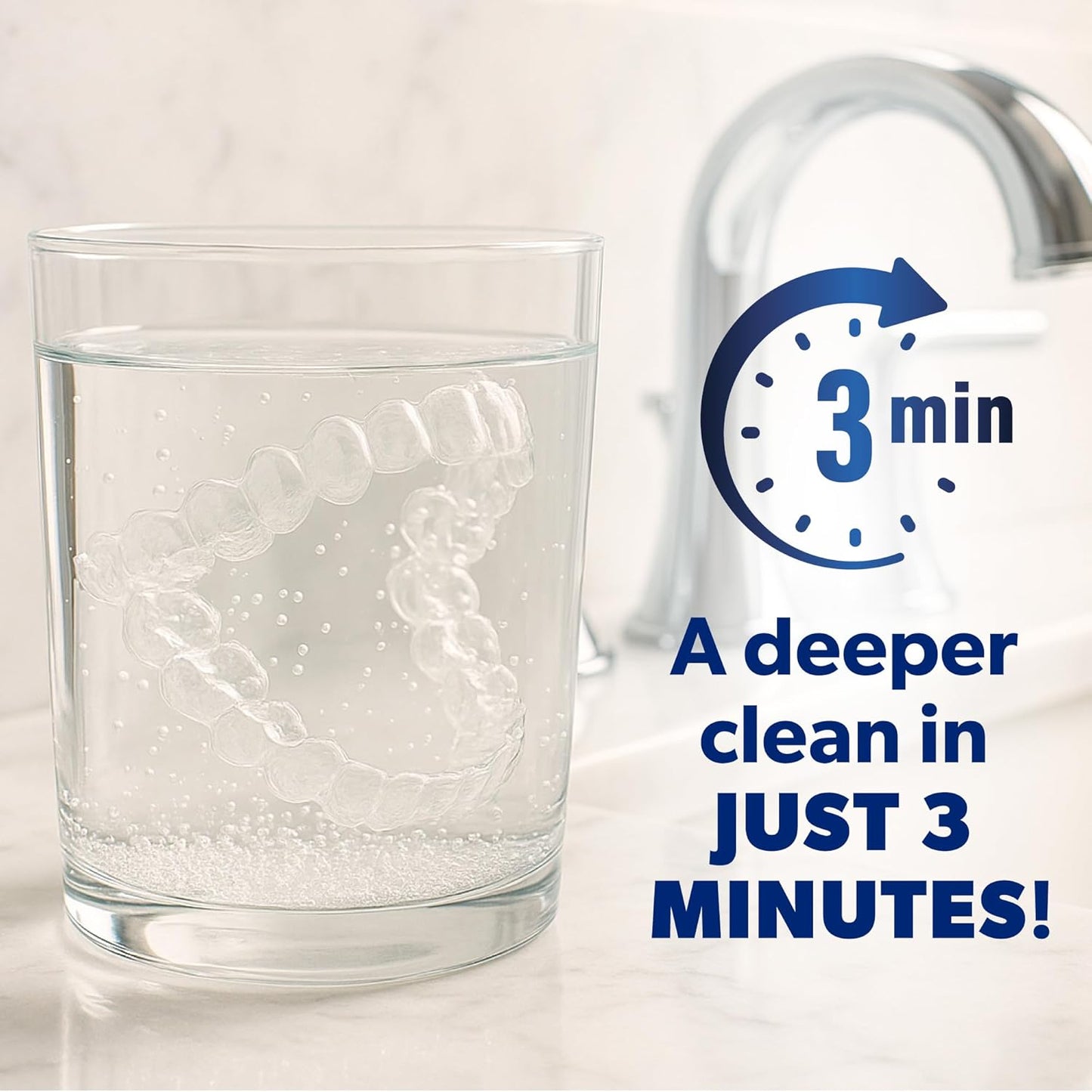 EverSmile AllClean Minerals – Deep Cleaner for Retainers, Clear Aligners, Invisalign, Dentures, Night & Mouth Guards – Removes Stains, Odors & Plaque in 3-Minutes – Up to 120 Uses (300g), 2 Pack