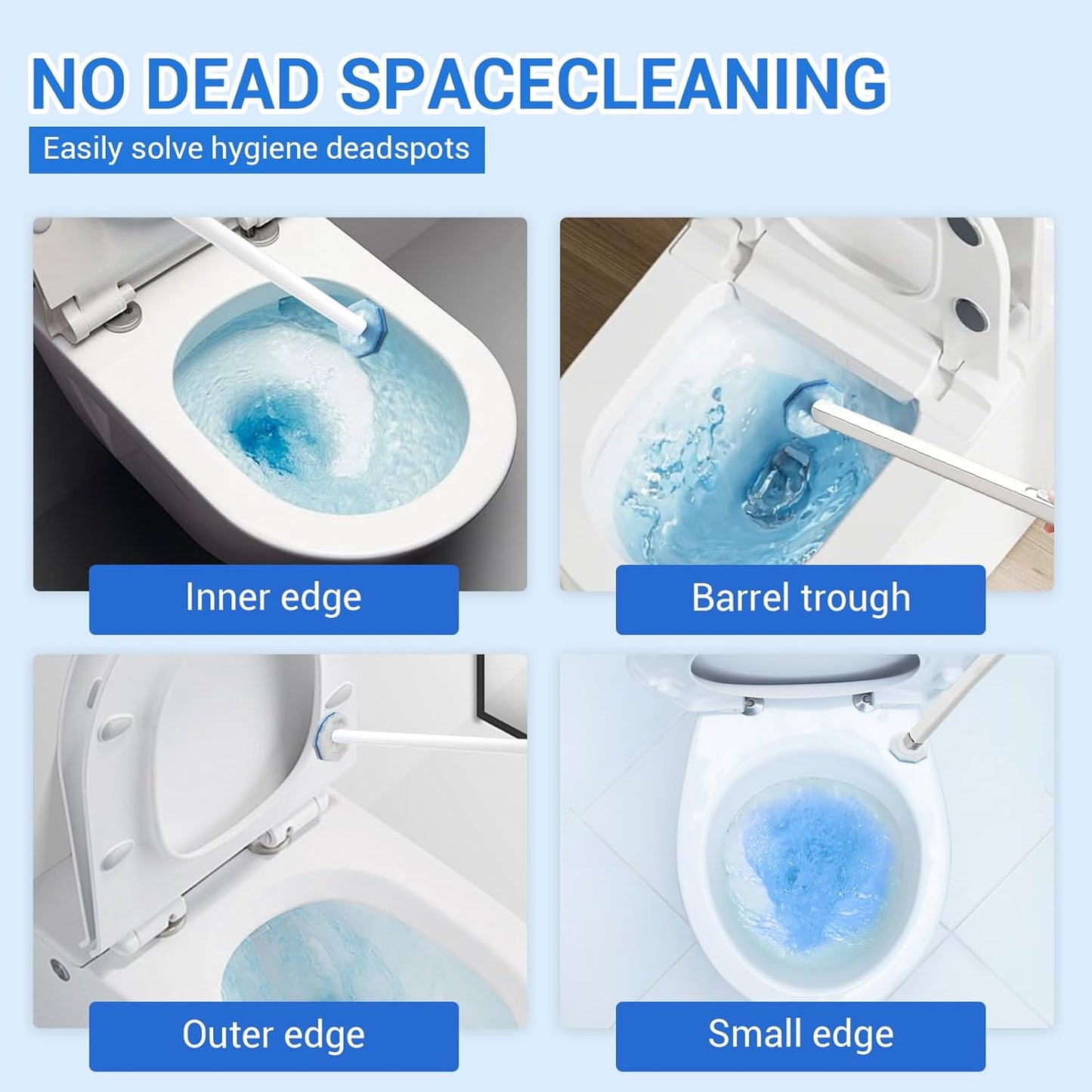 50PC Toilet Bowl Wand Refills, Disposable Toilet Brush Heads, Wall Mounted Scrubber Refill, Cleaner Refill Pads with Most Brushes for and Bathroom Cleaning