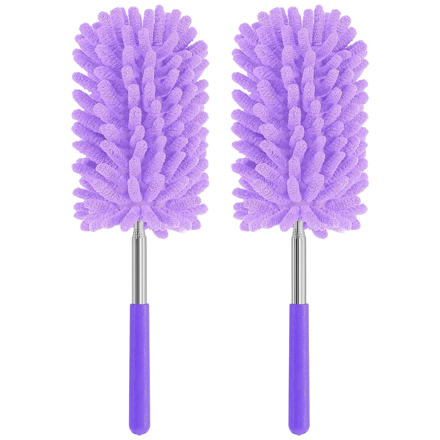 Mini Duster for Cleaning, 360° Bendable Hand Dusters with Extension Pole, Washable Small Duster for Car Interior, Office, Furniture