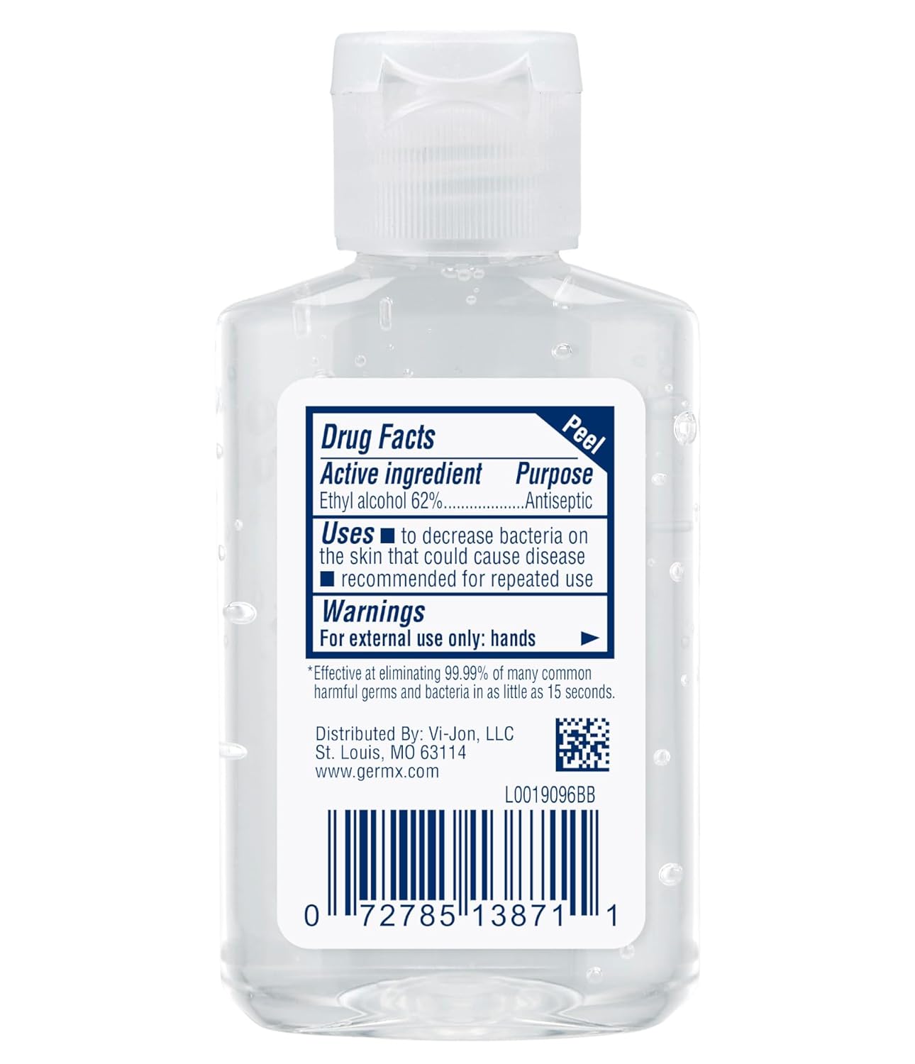 Germ-X Original Hand Sanitizer, Non-Drying Moisturizing Gel with Vitamin E, Instant and No Rinse Formula, Bulk Mini Travel Size for On-The-Go, 2 Fl Oz (Display Pack of 6)