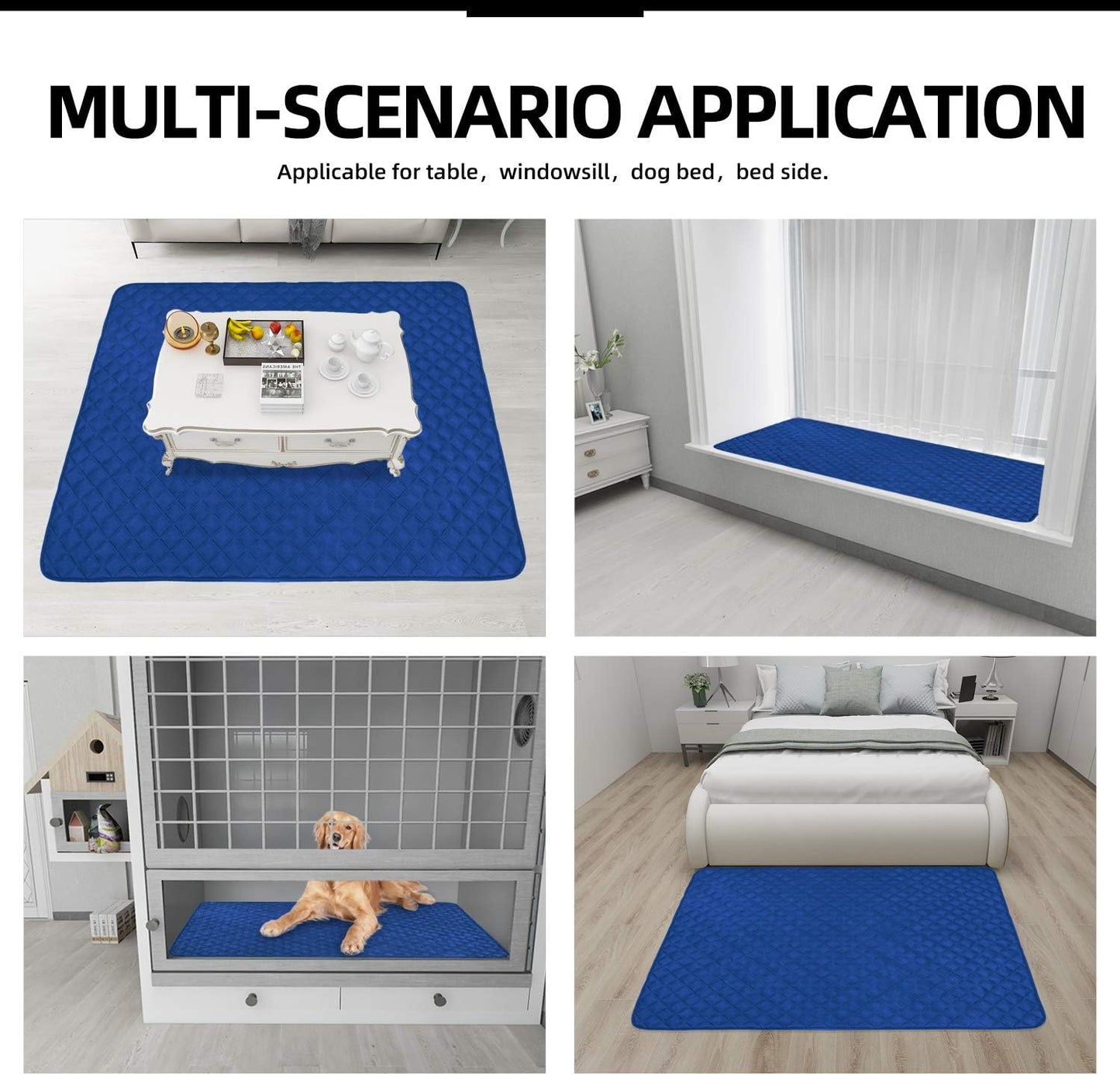 Easy-Going Sectional Couch Covers for Dogs L Shape Sofa Cover Reversible Sofa Slipcover Chaise Lounge Cover Furniture Protector Cover for Pets Dog Cat (42 x 52 inches, Classic Blue/Classic Blue)