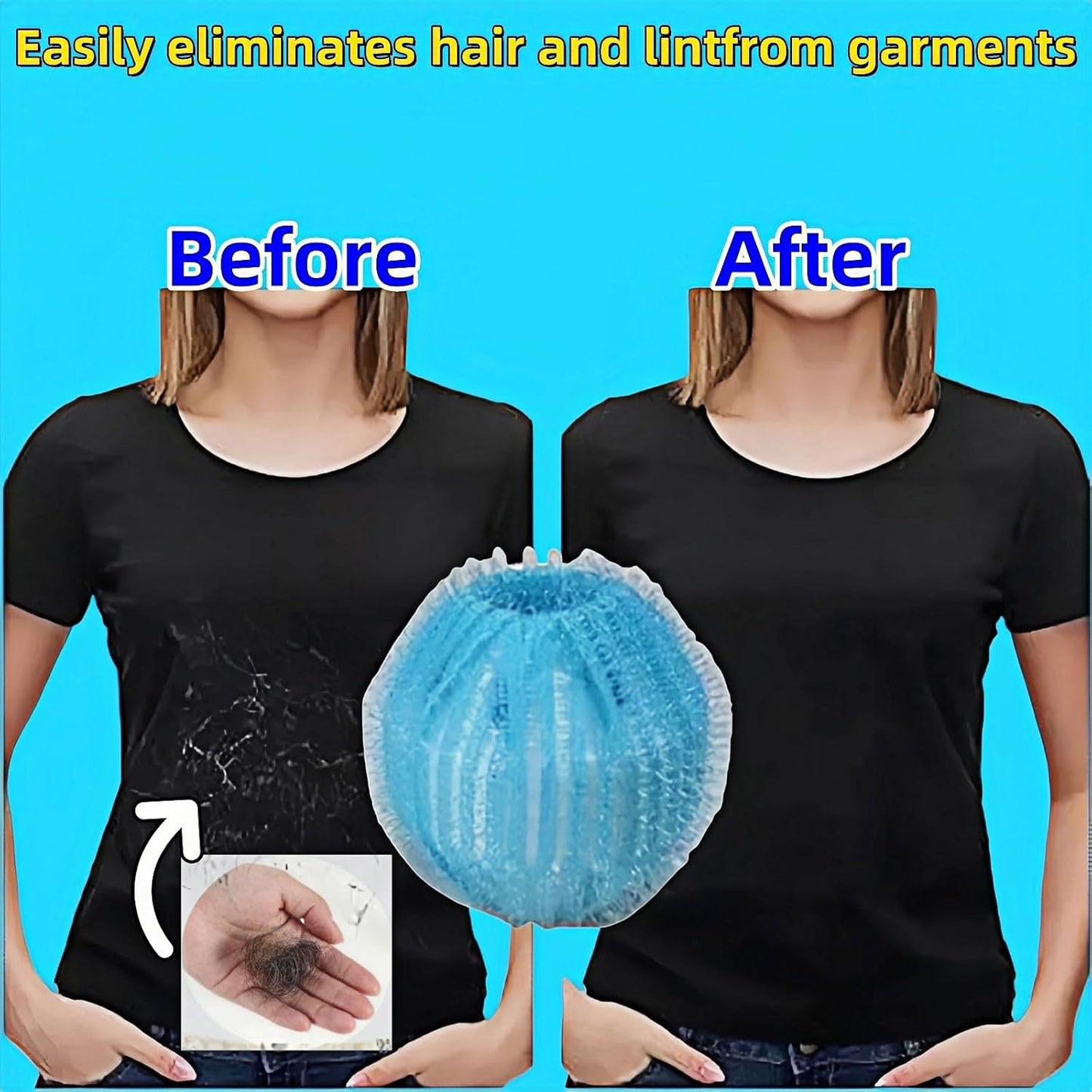 12 PCS Pet Hair Remover for Laundry & Dryer, Reusable Laundry Lint Catcher, Dog Hair Remover Tool for Clothes Bedding, Washing Machine Hair Trap, Non-Damaging Fabric Safe