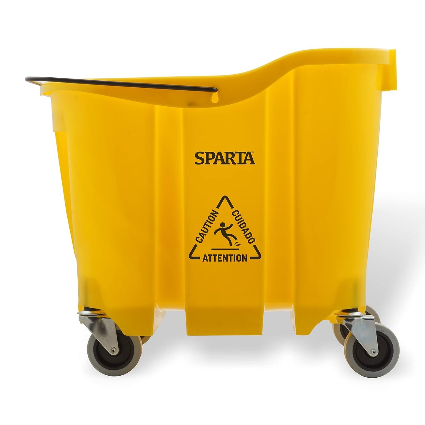 SPARTA 7690404 Omnifit Plastic Mop Bucket For Cleaning, 35 Quarts, Yellow