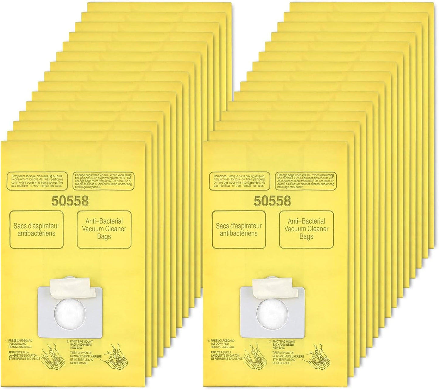 50558 Vacuum Cleaner Bags Replacement for Kenmore Canister Type C/Q 5055, 50555, 50557, 50558 and Pana·sonic Type C-5, C-18, 200 Series, 400 Series, 600 Series, 800 Seires Vacuum - 30 Pack