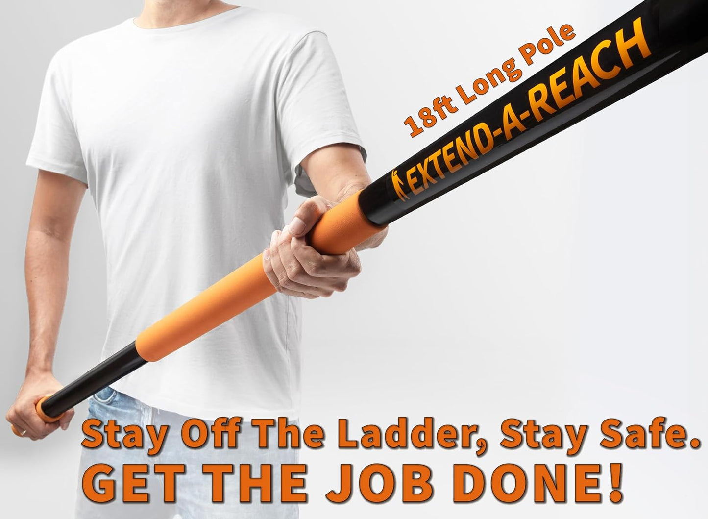 5-18 ft Window Washer Squeegee Kit with Extension Pole (24+ Foot Reach) // Long Handle Squeegee for Window Cleaning & Car Cleaning Multi-Use//Telescopic Professional Window Cleaning Squeegee for Home