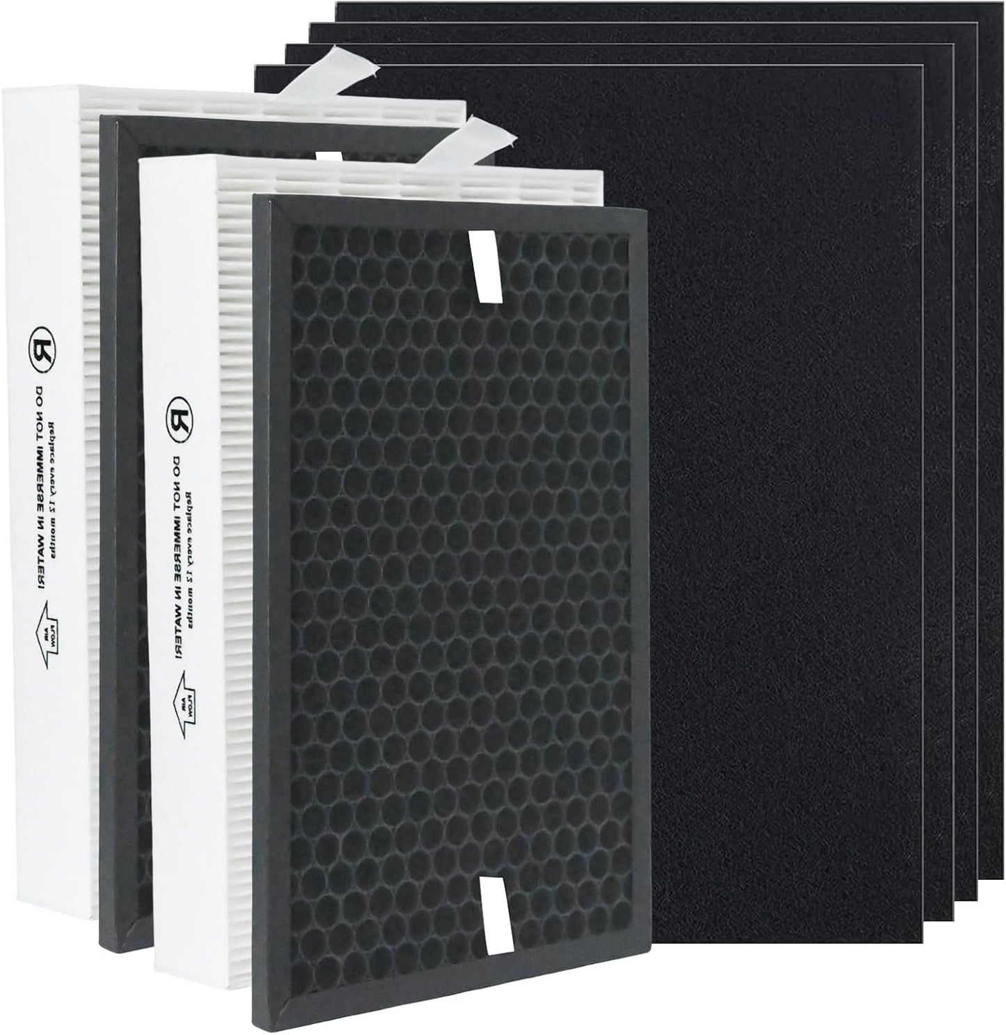 HPA5100B HPA5150 Air Purifier Replacement HEPA Filter Kit Compatible with Honeywell InSight Air Purifiers Model#HPA5100B/5150,2Premium True Hepa Filter+2Enhancement Carbon Filters+4Carbon Pre-Filters