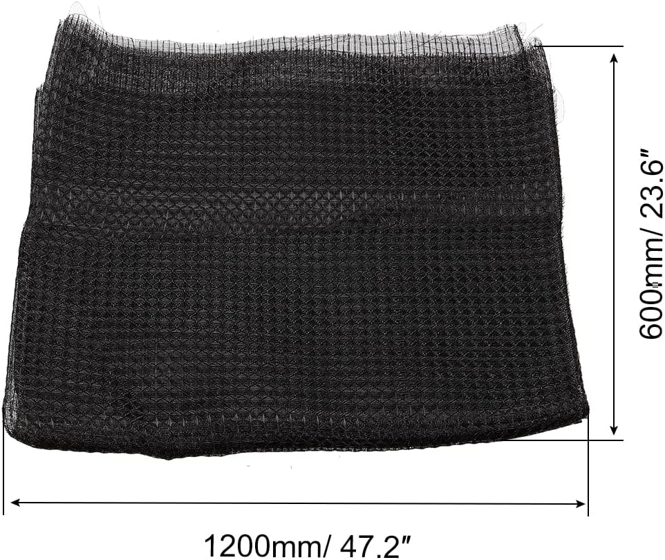 PATIKIL 47.2" x 23.6" Air Conditioner Air Filter Material, 2 Pack Plastic Dustproof Filtering Mesh Screen Replacement for Air Conditioning, Black