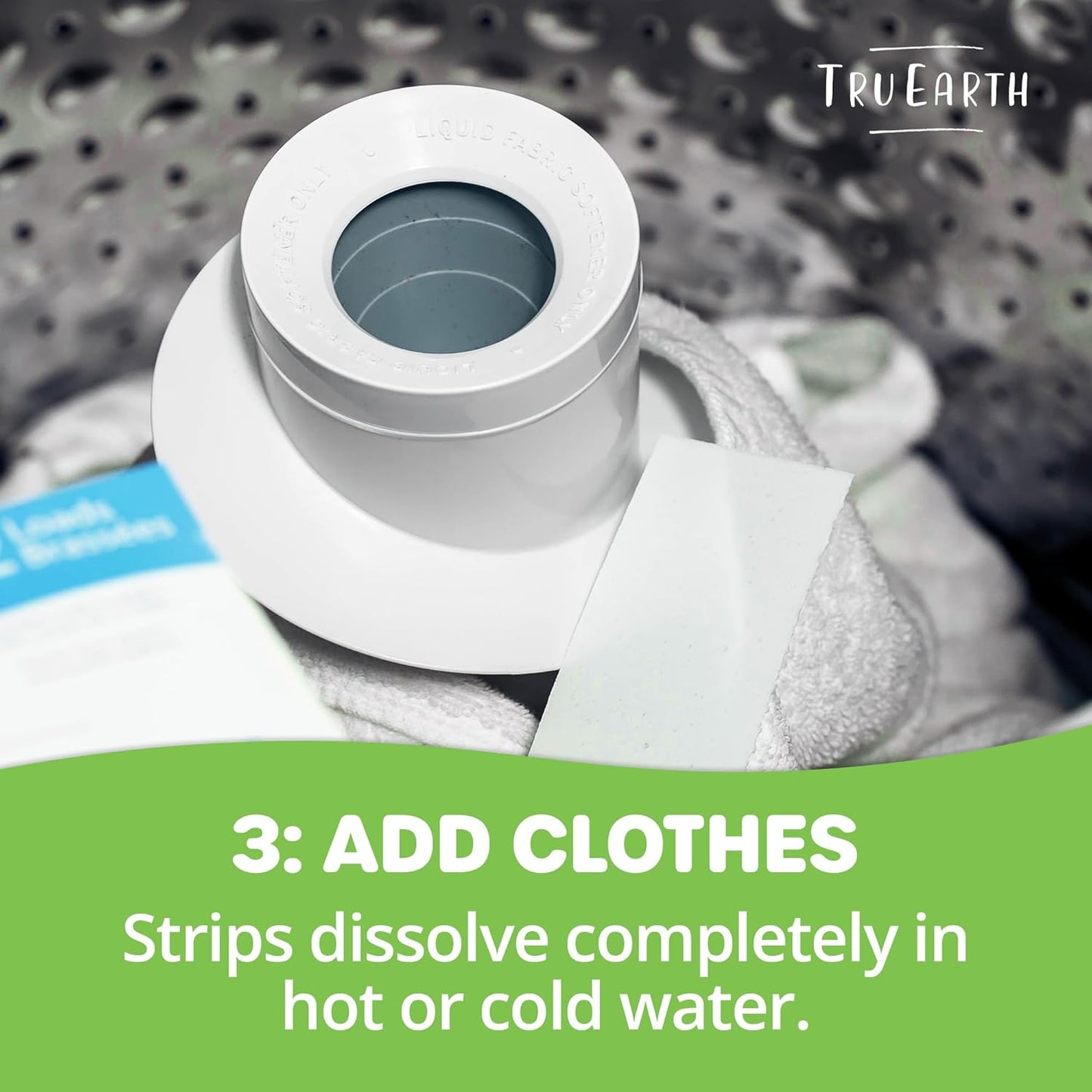 Tru Earth Compact Dry Laundry Detergent Sheets, Unscented - Up to 768 Loads (384 Count) - Paraben-Free - Original Eco-Strip Liquidless Detergent, Travel Sheets, Bulk