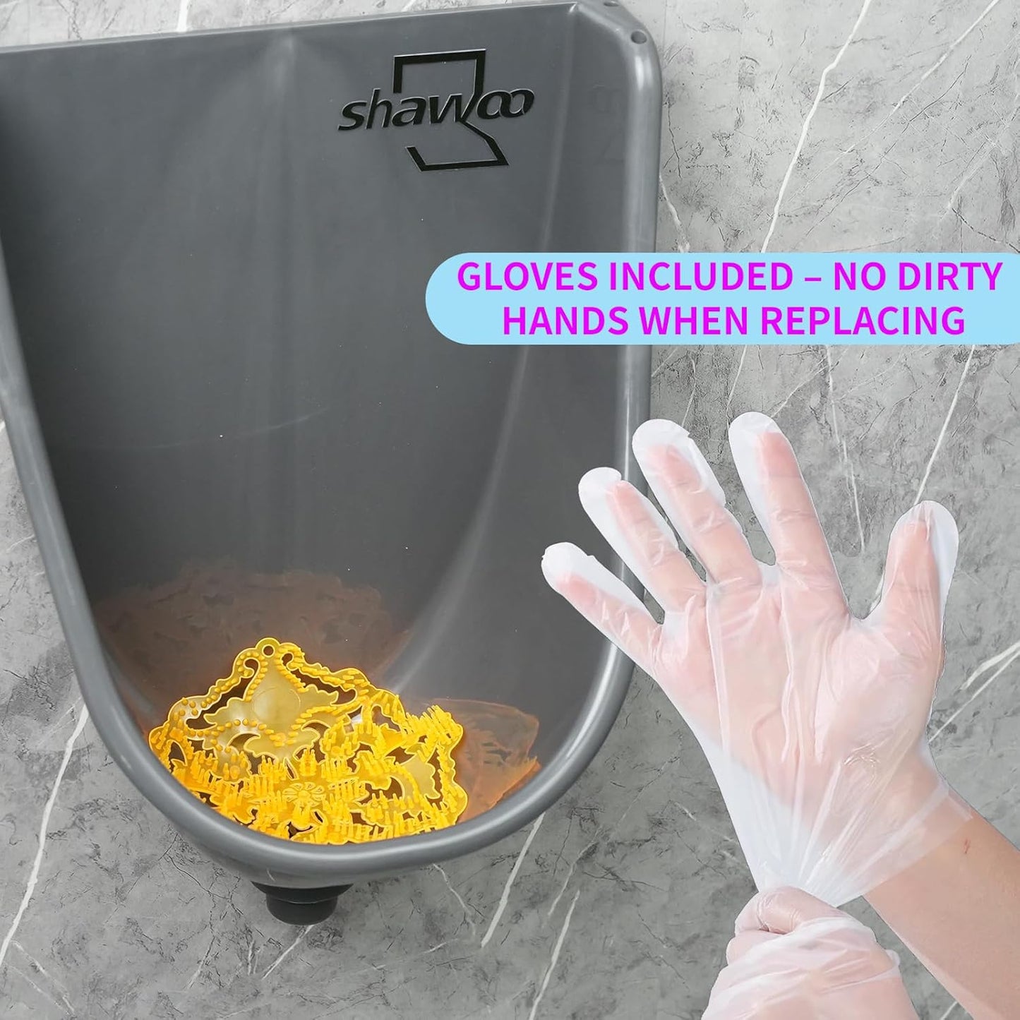 Urinal Screen Deodorizer (12 slice) Urinal Cakes Anti-Splash Odor Protection for Toilets in Bathroom Office Stadiums Schools with Free Gloves - 12 slice Ocean Breeze Scent