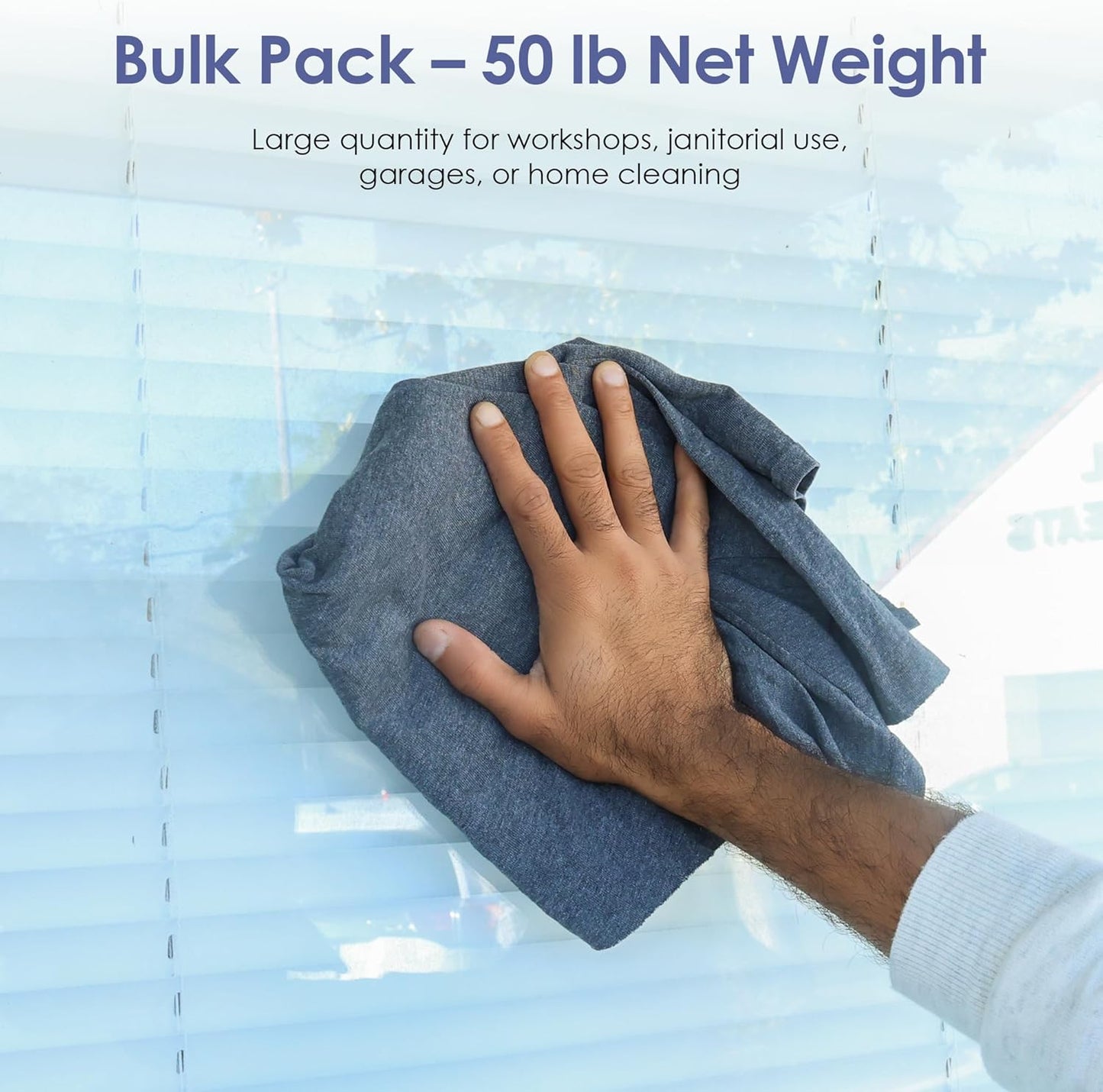 Tshirt Bag of Rags Multicolored (1,500LB, 30x BALES), Cotton Blend, Painting and Multipurpose, Kitchen, Auto, Staining Rags, Shop Cleaning Cloths Bulk, Lint Free Absorbent Washable, 30 bags