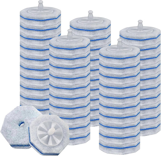 50 Pcs Disposable Toilet Bowl Wand Refills for Clorox, Upgraded Replacement Heads System Compatible with Clorox Toilet Wand Refills for Bathroom Cleaning