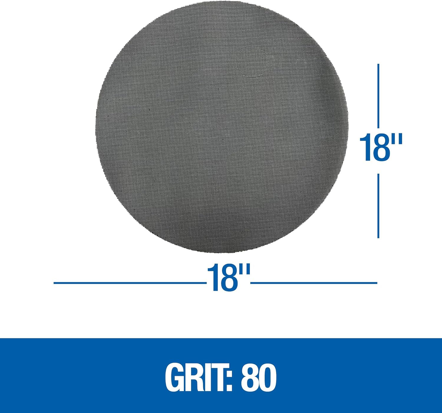 Floor Sanding Screen Disc, 10 Pack, 18", Grit 80