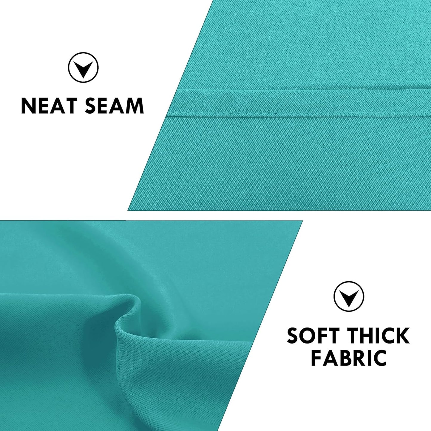 DWCN Blackout Curtains for Living Room Thermal Insulated, Energy Saving & Noise Reducing Bedroom Curtains, Peacock Blue, W 60x L 84 Inch, Set of 2 Rod Pocket Curtain Panels