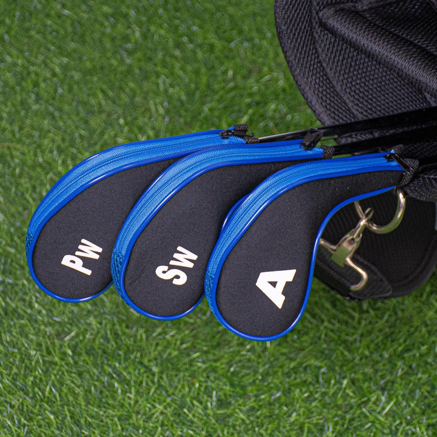 Golf 12pcs Thick Synthetic Golf Iron Head Covers Set Headcover Fit All Brands Callaway Ping Taylormade Cobra Etc. Also Custom Name