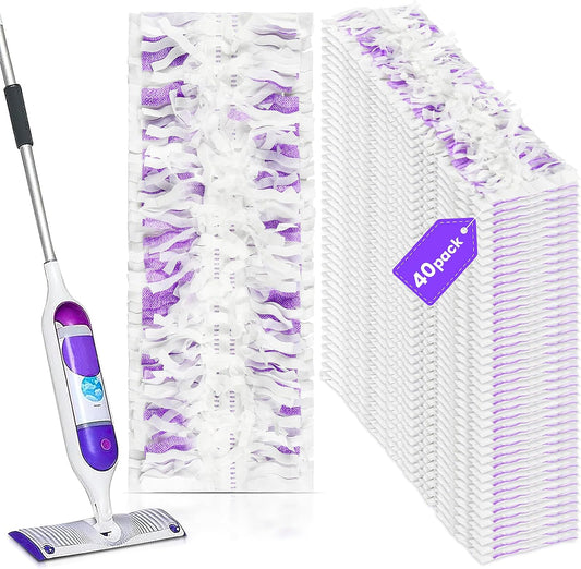 Power Mop Refills for Swiffer | 40 Count Disposable Pads for Wet & Dry Cleaning | Multi-Surface Compatible with Swiffer PowerMop Jets, Wood Floor Mops for Laminate, Tile, Hardwood Floors