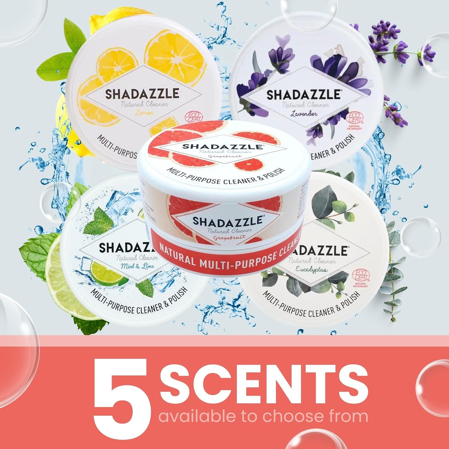 Shadazzle Natural All Purpose Cleaner and Polish – Eco friendly Multi-purpose Cleaning Product (1 Pack, Grapefruit)