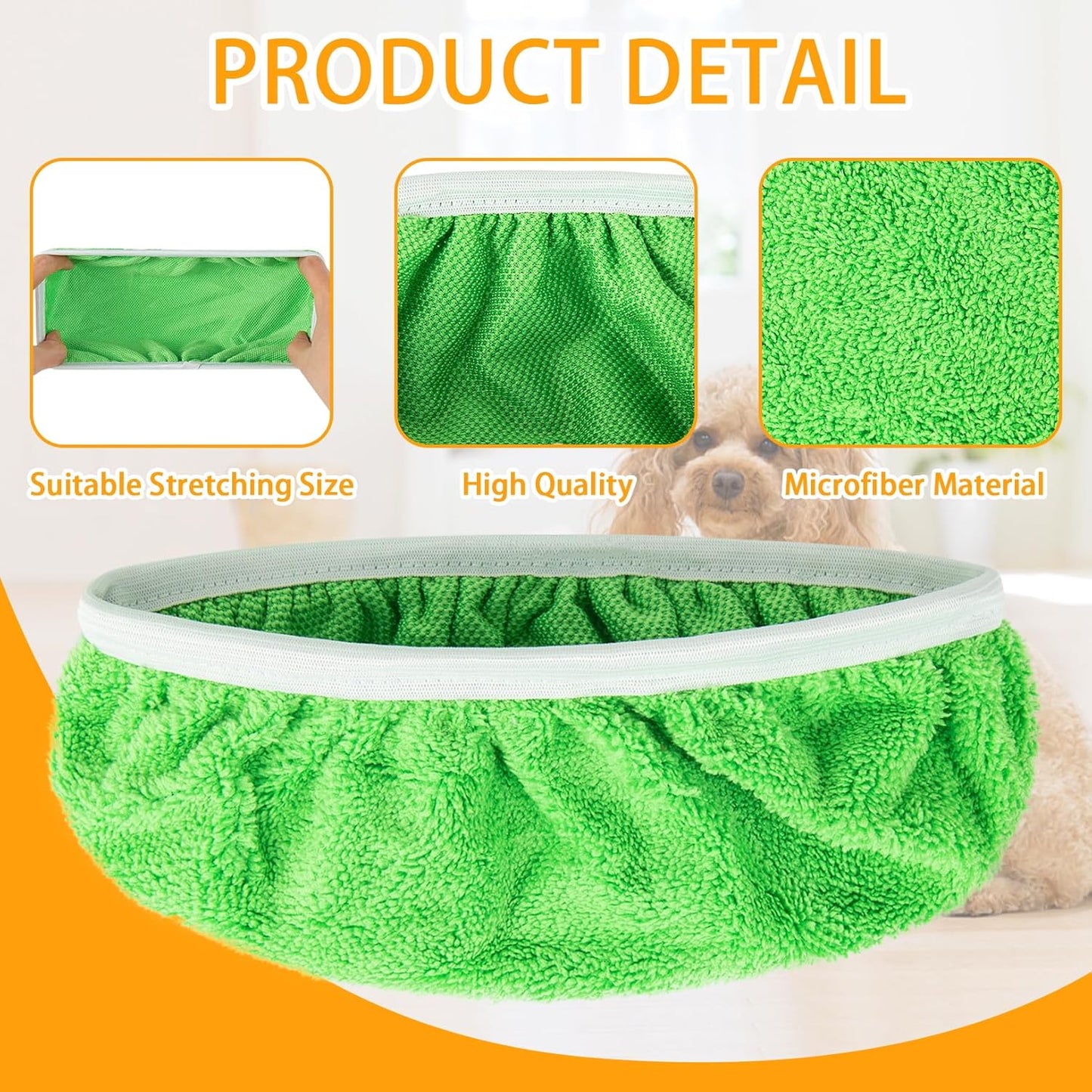 Reusable Dry Sweeping Cloths Microfiber Wet Mop Pads Compatible with Swiffer Sweeper Mop Replacement Sweeping Mopping pad Refills for Hardwood Surface Floor Cleaning (10PCS)