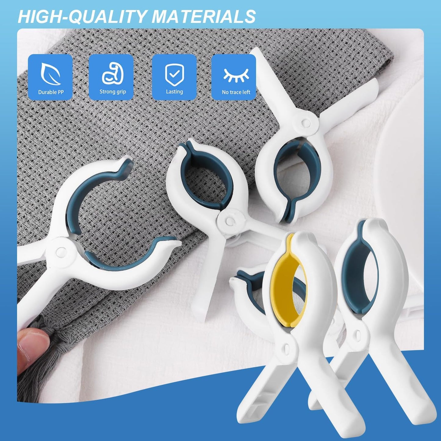 Extra LargeTowel Clips for Beach Chairs 3 Pack,3.7 Inch Beach Towel Clips,Towel Clips Strong gripping Power Suitable for Family Vacation and Poolside Leisure