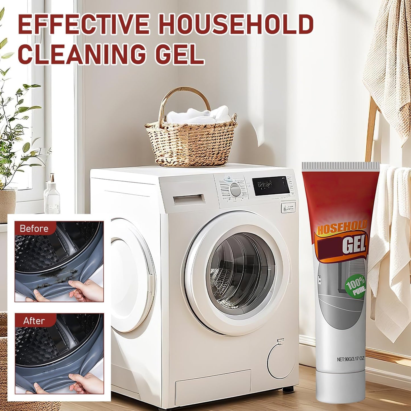 Nexa Remover Gel, Nuroclean Remover Gel Nexa, Powerful Household Cleaning Gel, Highly Effective In Penetration, Suitable For Bathroom And Kitchen Tile Gaps, Wall Cleaning (2 PCS)