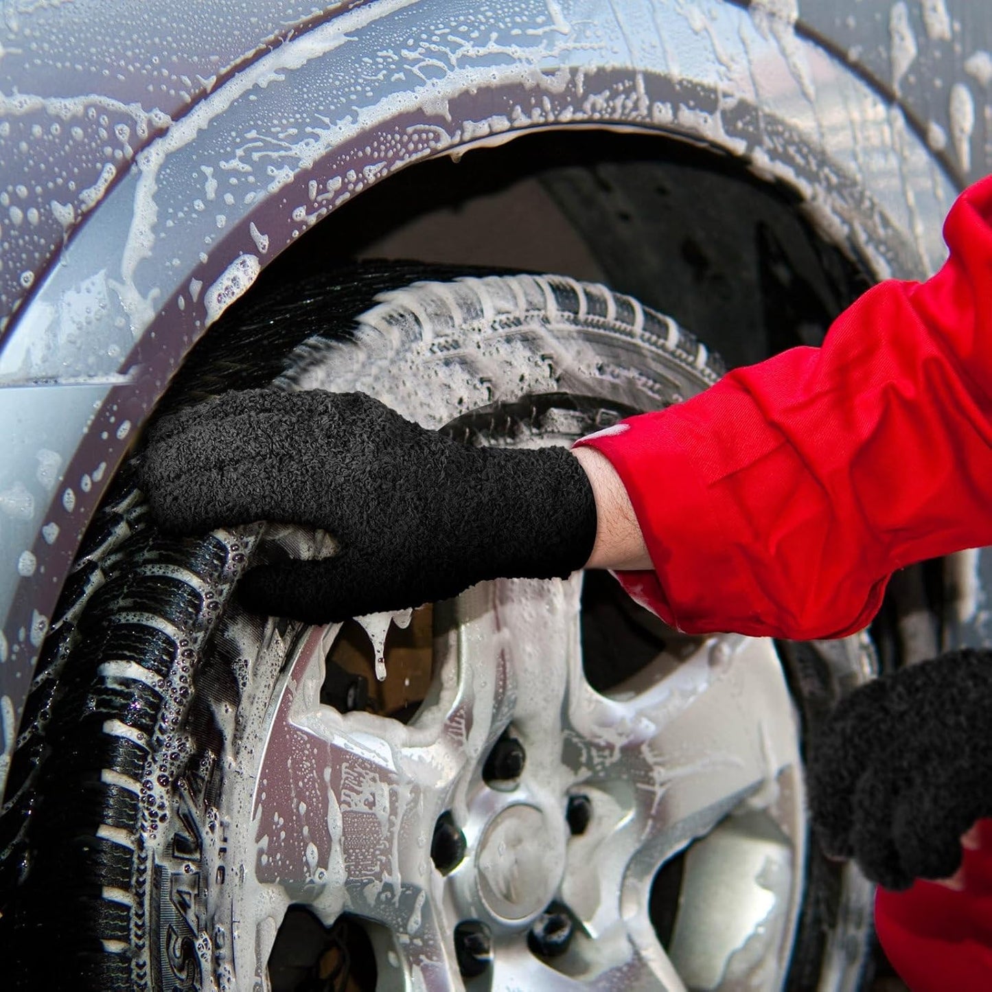 Patelai 3 Pairs Microfiber Plant Dusting Gloves Leaf Cleaning Gloves for Indoor Plants, Blinds, Furniture, House(Small,Black)