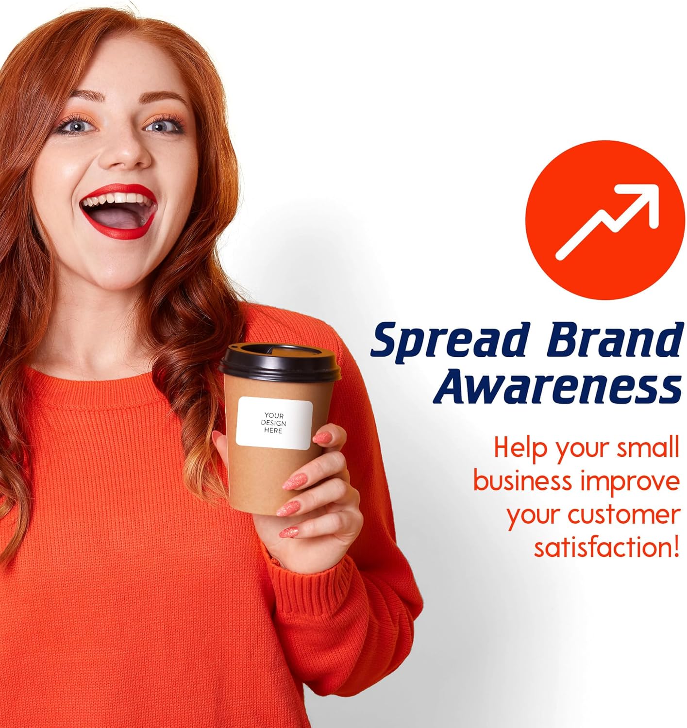 5-1000 Custom Vinyl Stickers - Upload Your own Image, Text, Design, Logo - Personalized Logo Labels for Handmade, Packaging, Bottle, Jars, Candle, Brand Stickers (White, 5x3)