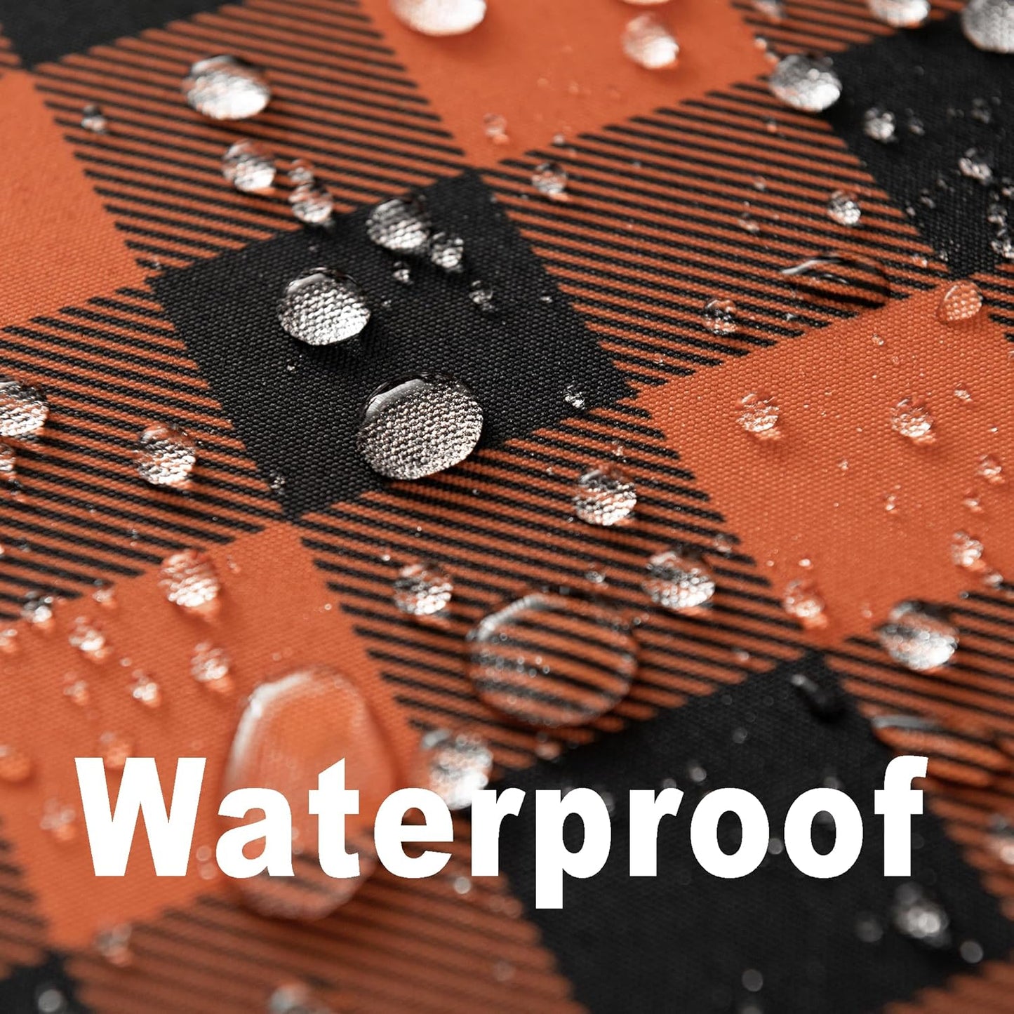 Gingham Plaid Tablecloth - Rectangular 58x102 Inch Water Resistant Halloween Decorations Table Cloth for Indoor Use - Seasonal Fall Harvest Table Cover for Kitchen, Picnics, and Parties