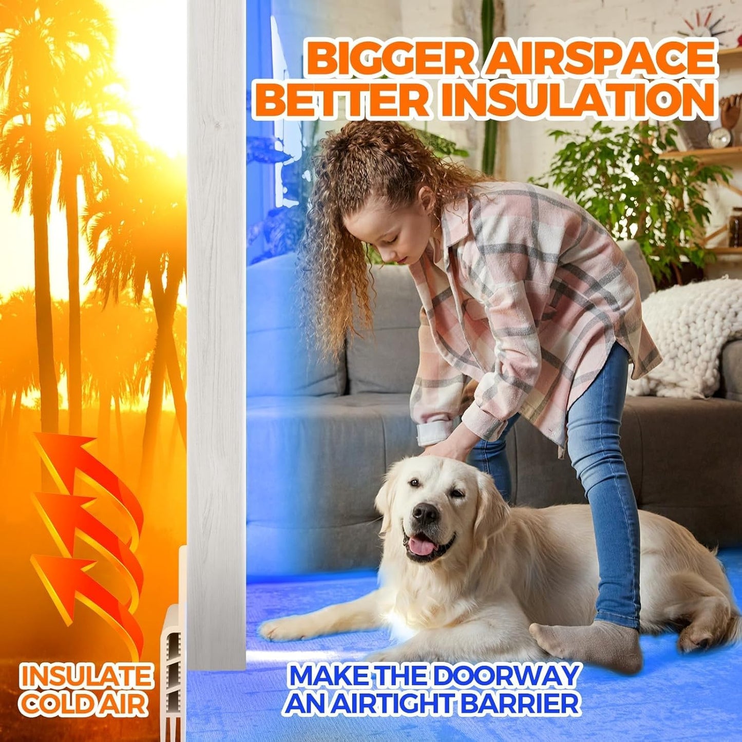 Holikme Door Draft Stopper Weather Stripping Door Seal 38 inch, White