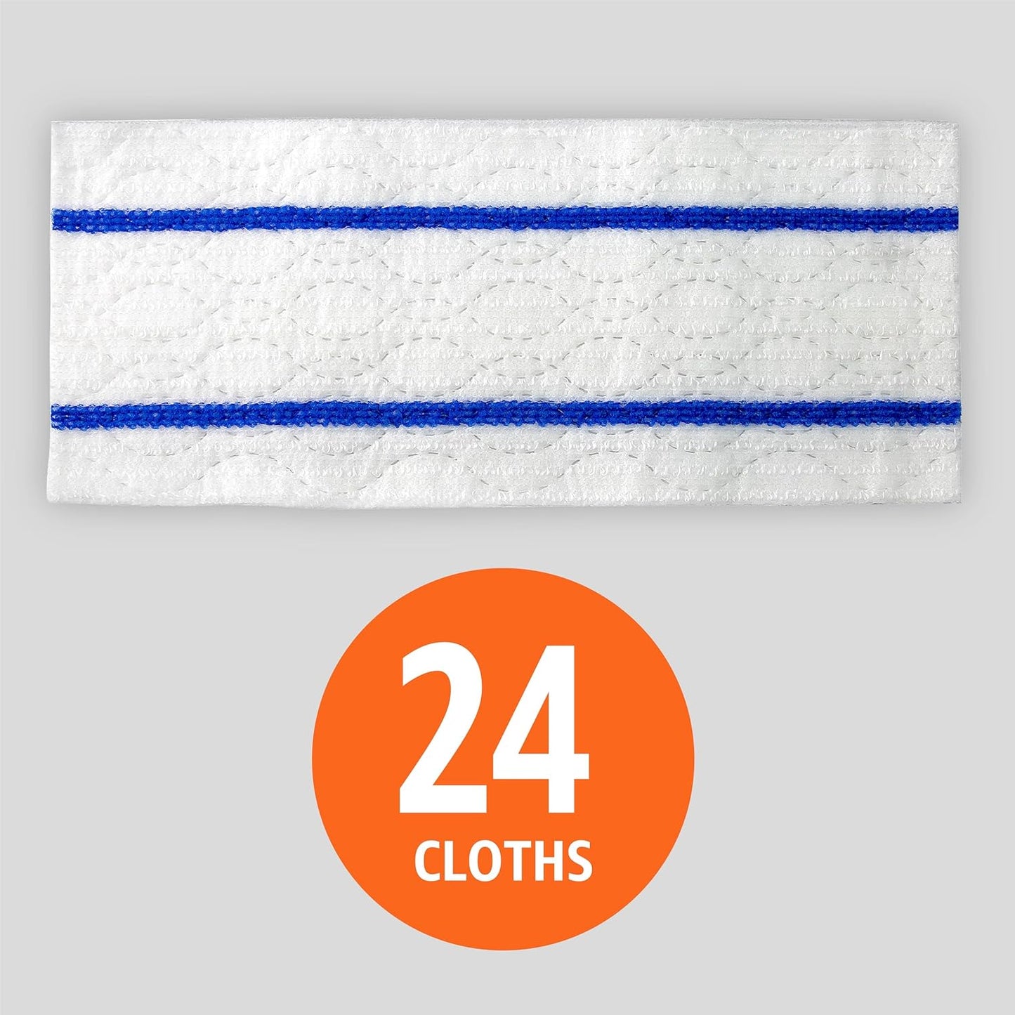 Amazon Basics Wet Mopping Cloth Refills, 24 Count (Fits Swiffer Sweeper Mop Heads)