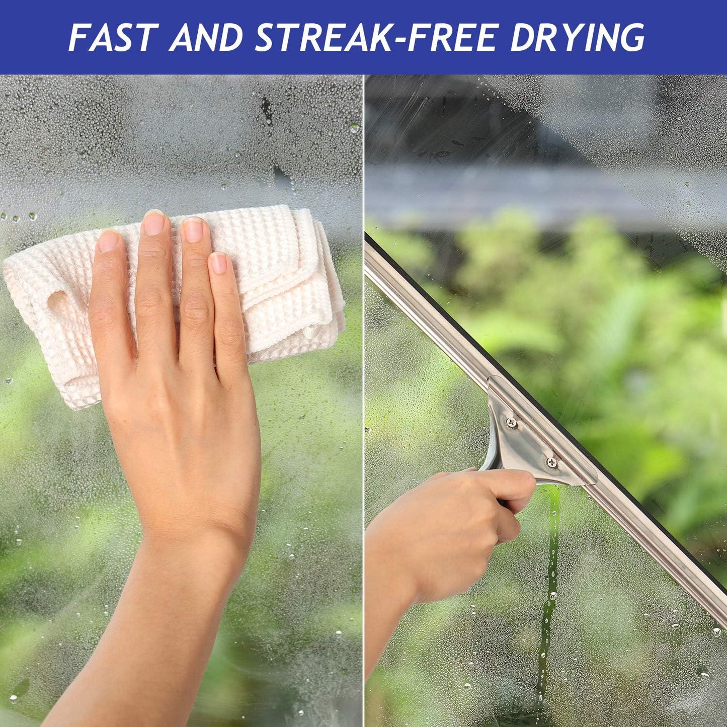 Boao 4 Pieces Replacement Squeegee Rubber 18 Inch Refill Silicone Replacement Rubber Squeegee for Windows, Glass, Shower Doors