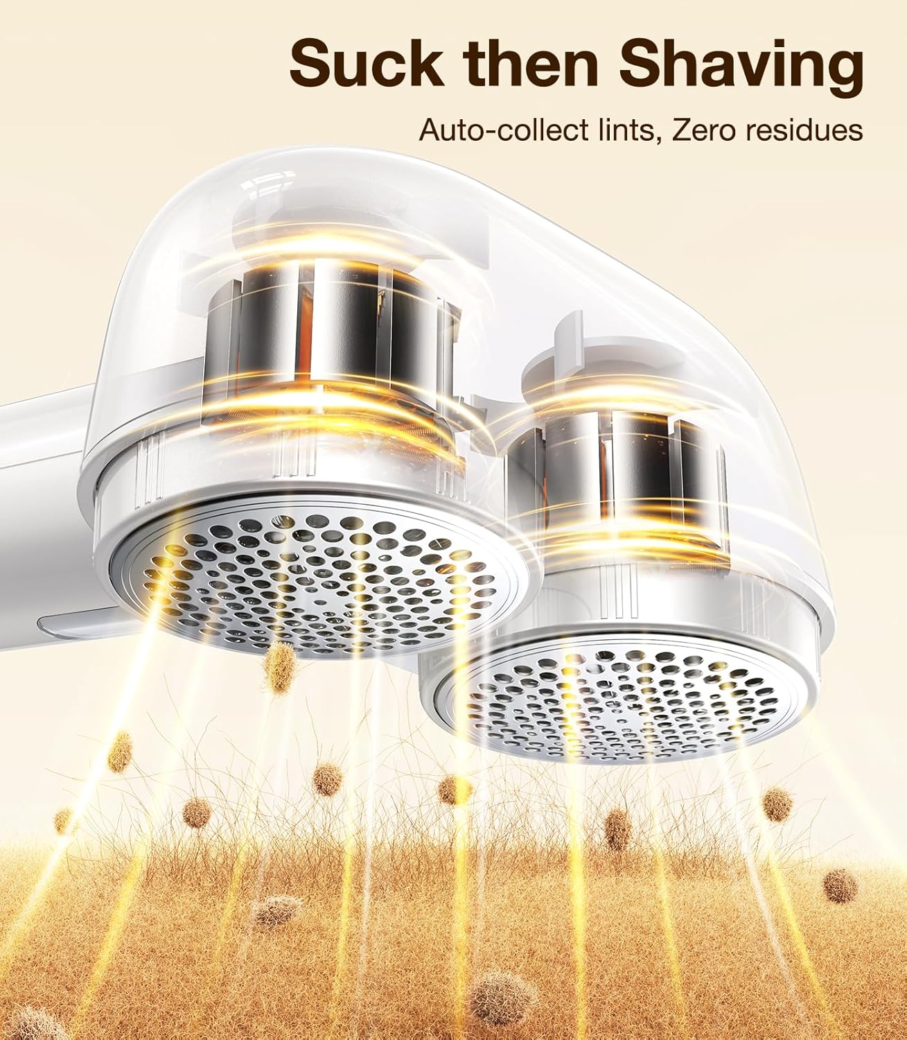 DesertWest Fabric Shaver, 2000mah Rechargable Lint Remover, Lint Shavers to Remove Pilling, Sweater Shaver, Large Electric Shaver for Clothes Couch Furniture