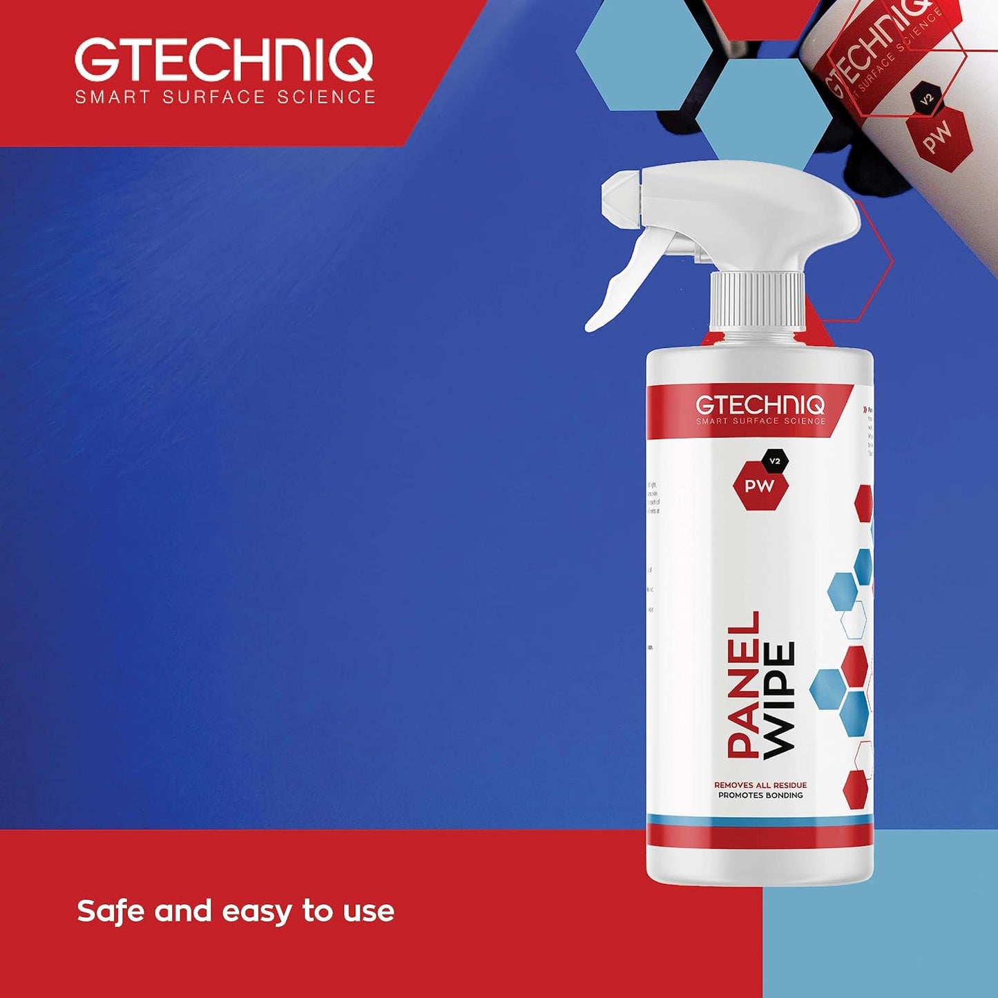 Gtechniq Panel Wipe for Car Cleaning, Pre-Sealant Car Cleaner for Polish Residue, Fragrance-Free, Transparent, 500ml