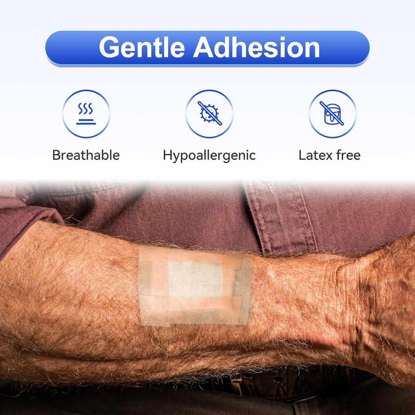 4 Rolls Medical Tape 1" x 4 Yard - Silicone Tape for Wound Care, Secures Dressings and Gauze, Easy to Remove, Waterproof Surgical Tape for Skin