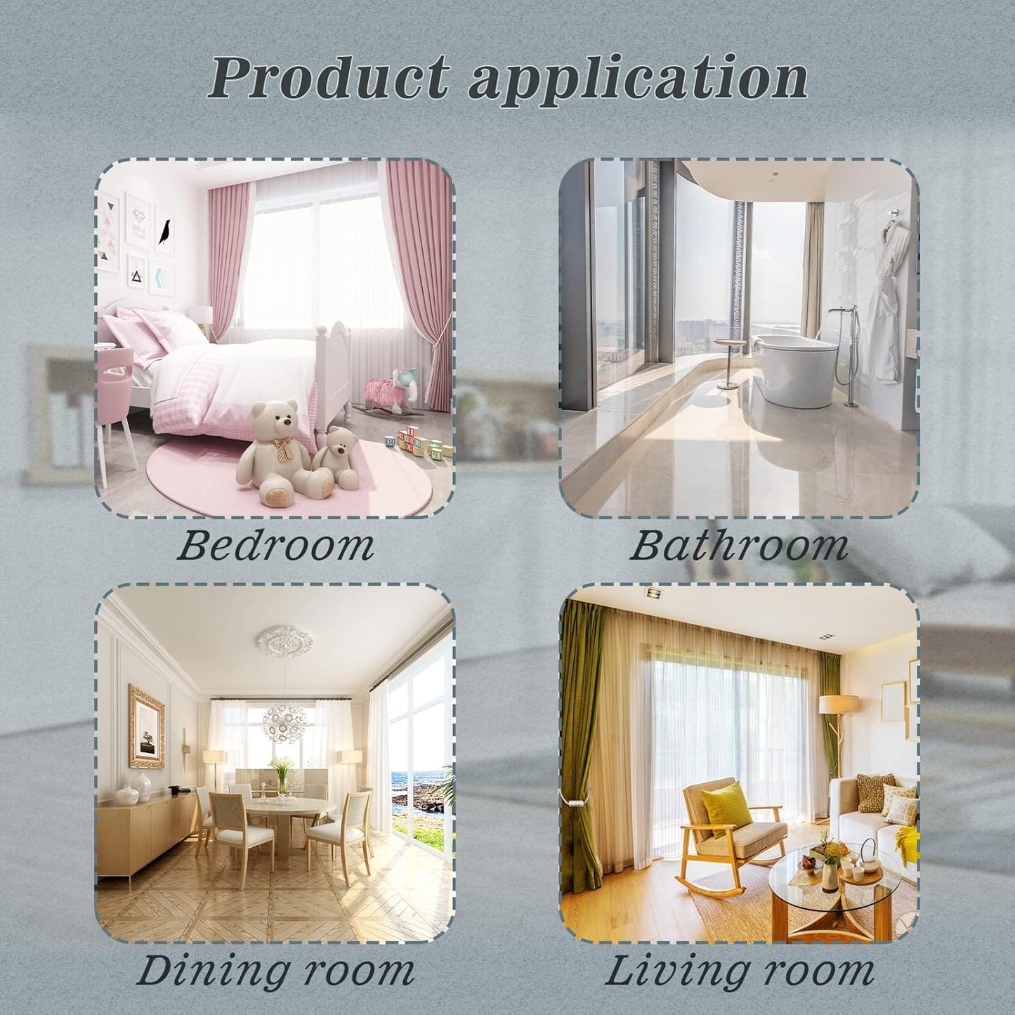 Hion Magnetic Curtain Tiebacks Golden 4 Pack, Curtain Tiebacks Buckles Holdbacks Holders Hooks Clip for Home Bedroom Office Decorative Thick or Thin Curtain