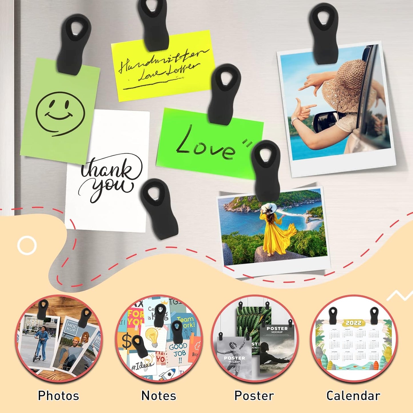 12 Pack Magnetic Chip Clips, Bread Clips Food Bag Clips for Food Packages, Kitchen Clips with Magnet for Fridge, Plastic Assorted Colors Bag Clips for Food Storage, Snack Bag and Chips Bag