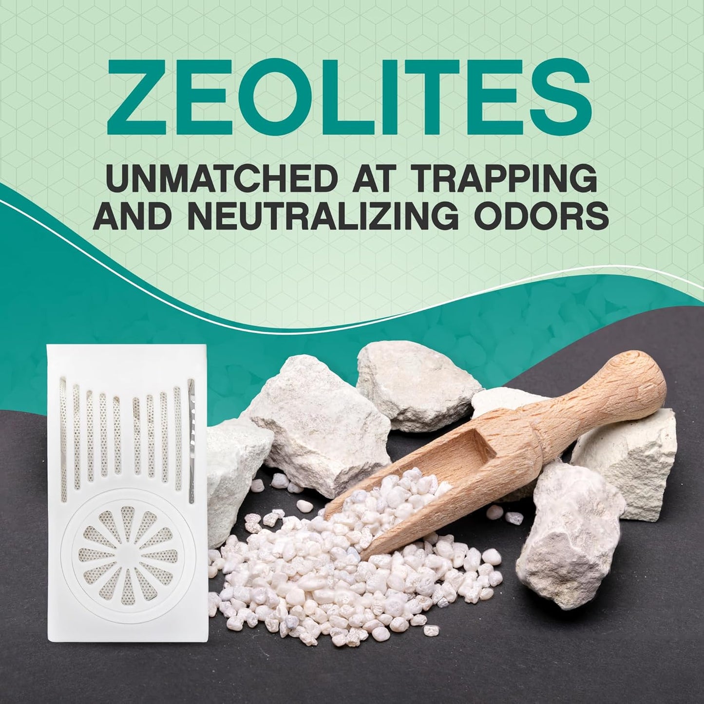 Refrigerator Deodorizer with Zeolites (1-Pack) - Odor Eliminator for Fridge & Freezer - Outshines Baking Soda and Bamboo Charcoal Bags - Long-Lasting, & Safe