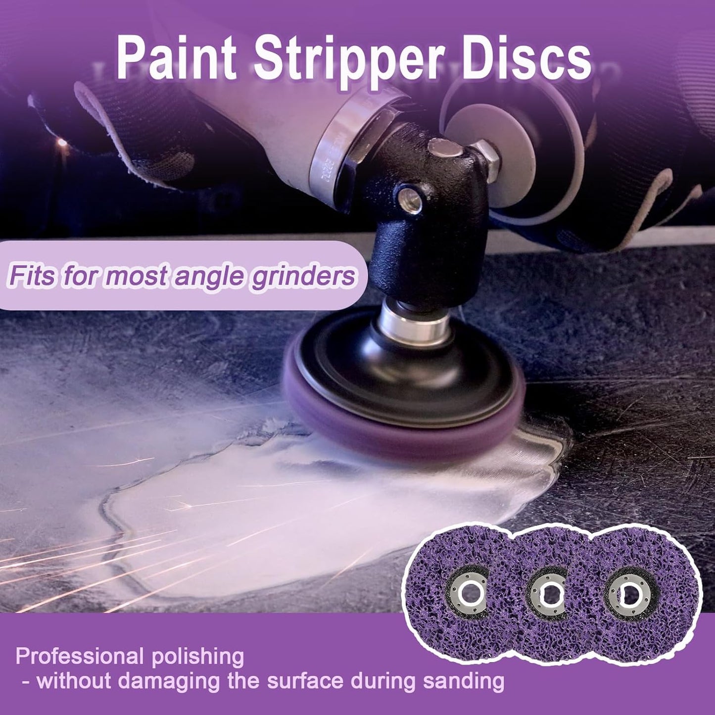 21 Pack Paint Strip Discs for Angle Grinder, 4-1/2'' x 7/8'' & 2" Rust Remover Wheel, Comprehensive Paint Stripper Disc Kit for Cleaning and Removing Paint, Welds, Oxidation