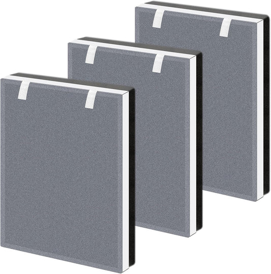 Funmit Vital 100 Replacement Filter for LEVOIT Vital 100 Air Purifier, 3-in-1 H13 True HEPA and High-Efficiency Activated Carbon Filters Set, Compared to Part # Vital 100-RF, 3 Pack, White