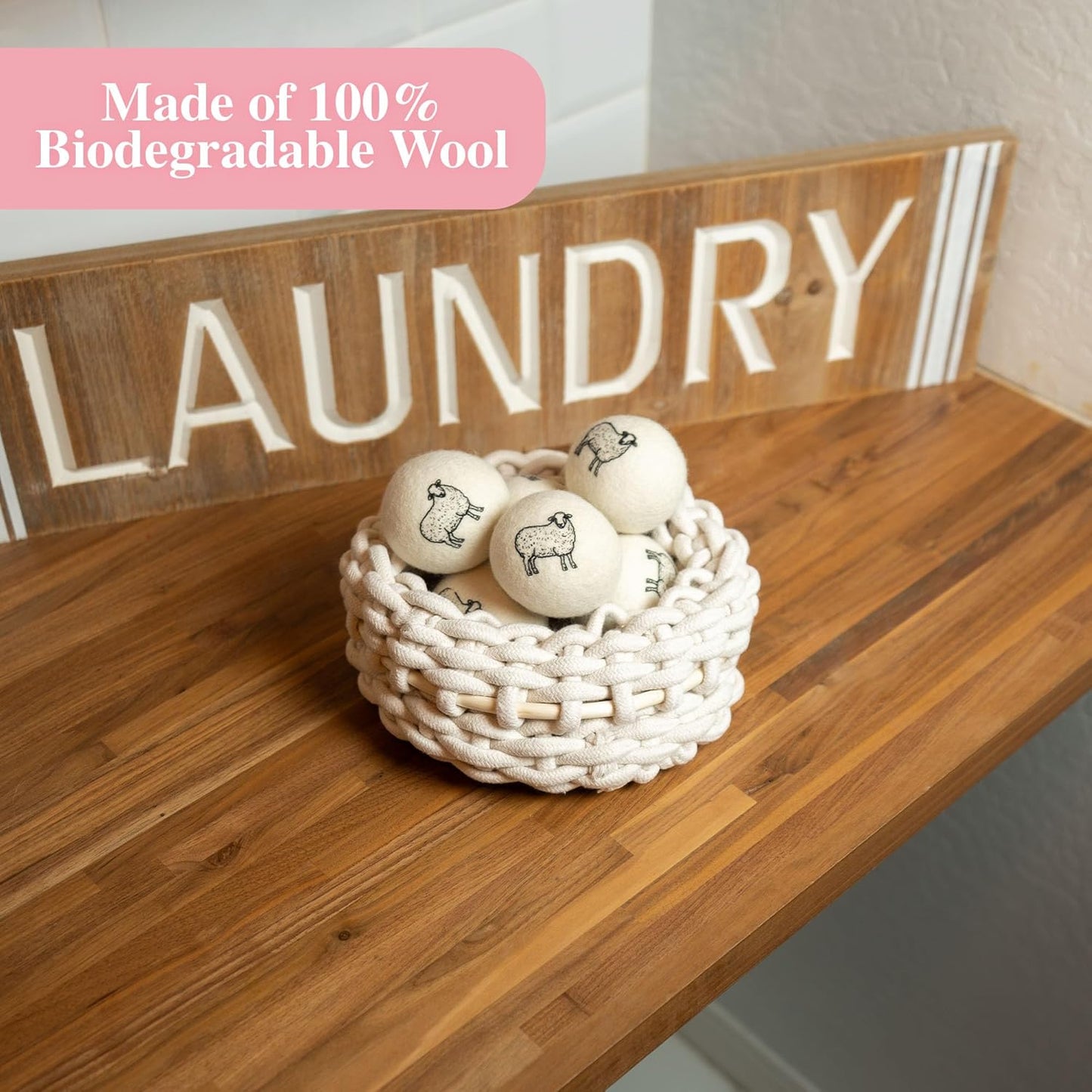 Lavender Scented Wool Dryer Balls – 4 XL Pack – Natural Fabric Softener, Reusable, Reduces Static, Reduces Wrinkles & Shortens Drying Time, Made W/Essential Oil, 100% Pure Wool