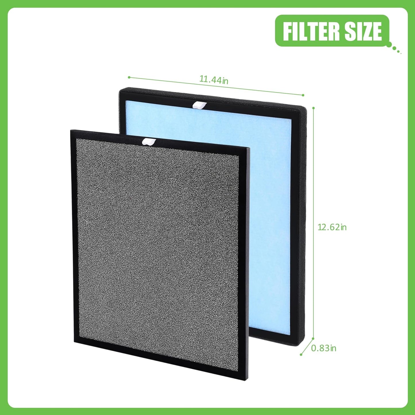 HSP001 True HEPA Filter Replacement, Compatible with Hathaspace HSP001 Air Purifier, 4 in 1 H13 True HEPA and Activated Carbon Pre-Filter, 2 Pack